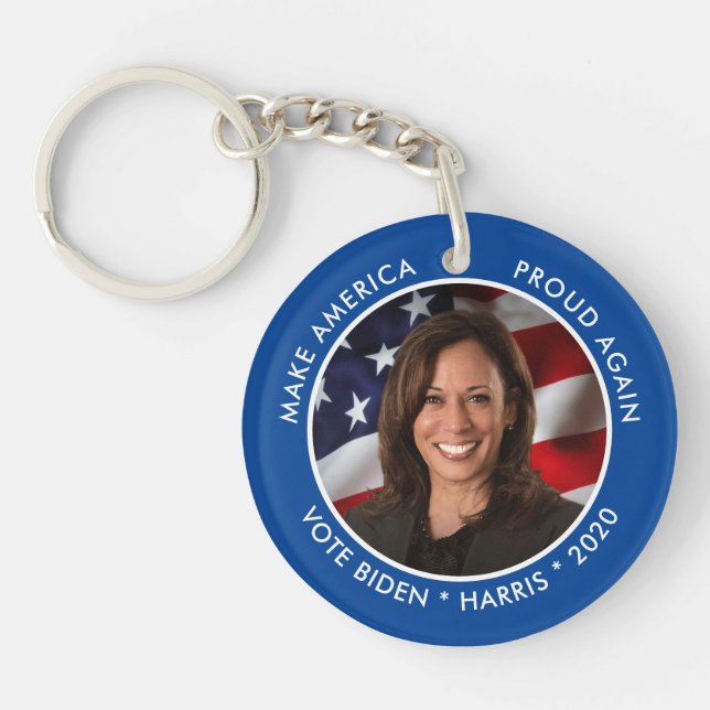 Kamala Harris 2020 Collectible Keepsake Photo Keychain (Front)