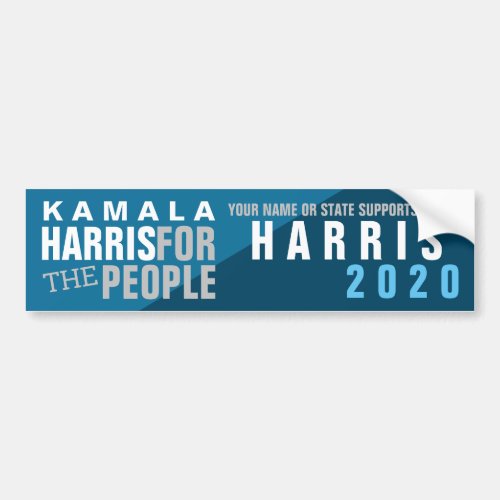 Kamala Harris 2020 President Vote Blue Two Tone Bumper Sticker