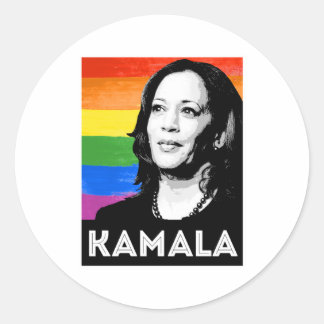 KAMALA HARRIS 2020 PRIDE POSTER CLASSIC ROUND STICKER