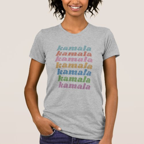 Kamala Harris 2020 Retro Vintage Pastel Typography T_Shirt