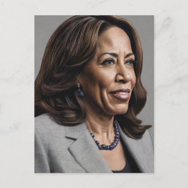 Kamala Harris 2024 1st Indian Black Melanin Sista Postcard (Front)