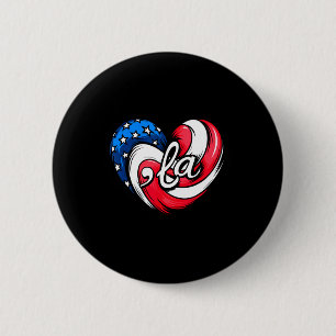 Kamala Harris 2024 American Flag Heart Comma La Pa Button