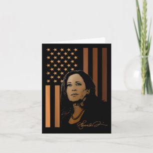 Kamala Harris 2024 American Flag Madam President E Card