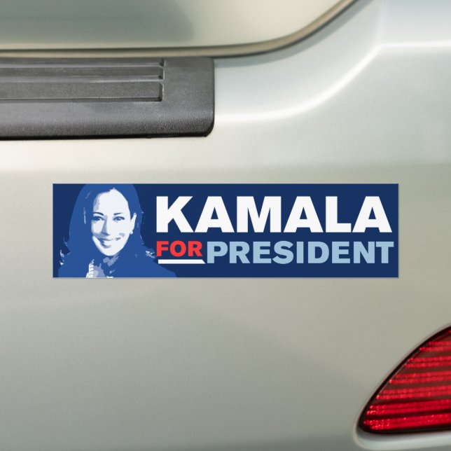 Kamala Harris 2024 Bumper Sticker (On Car)