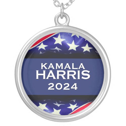 Kamala HARRIS 2024 Campaign Silver Plated Necklace