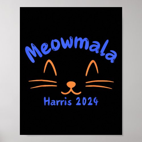 Kamala Harris 2024 Cat Lady For Kamala Funny Cat  Poster