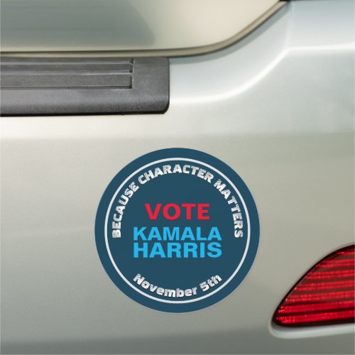 Kamala Harris 2024 Character Matters Car Magnet