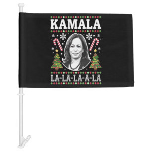 Kamala Harris 2024 Christmas Comma La Xmas Car Flag