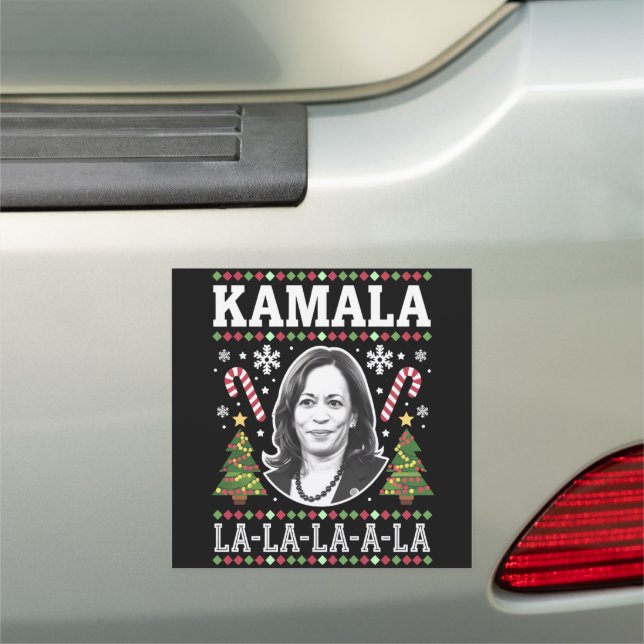 Kamala Harris 2024 Christmas Comma La Xmas Car Magnet (In Situ)