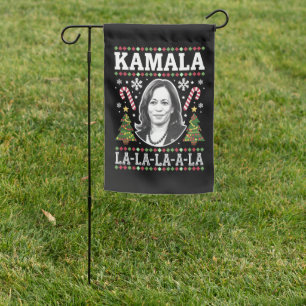 Kamala Harris 2024 Christmas Comma La Xmas Garden Flag