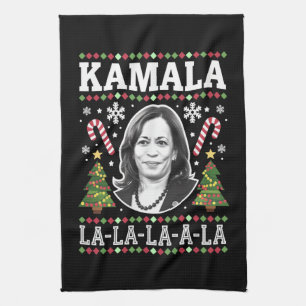 Kamala Harris 2024 Christmas Comma La Xmas Kitchen Towel