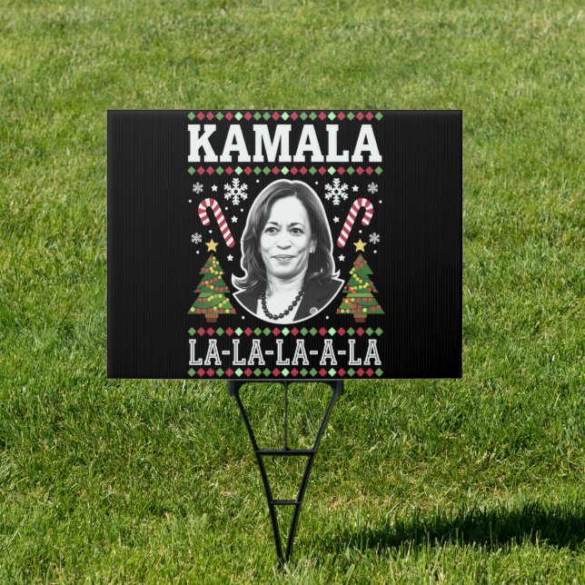 Kamala Harris 2024 Christmas Comma La Xmas Sign (Insitu)