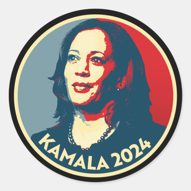 Kamala Harris 2024 Classic Round Sticker (Front)