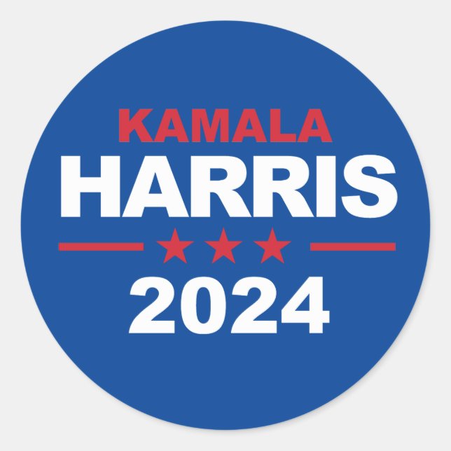 Kamala Harris 2024 Classic Round Sticker (Front)