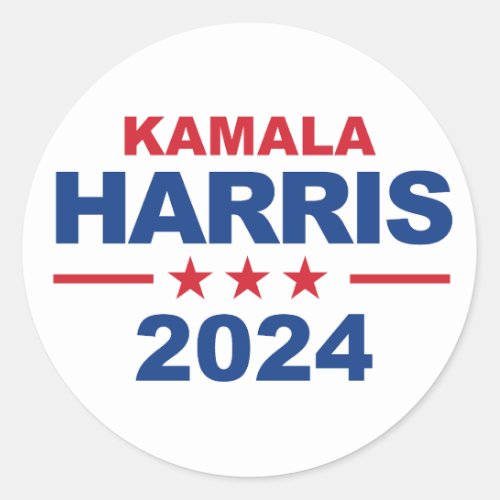 Kamala Harris 2024 Classic Round Sticker