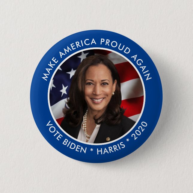 Kamala Harris 2024 Collectible Keepsake Photo Button (Front)