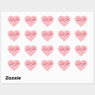 Kamala Harris 2024 Cute 2024 Election Hot Pink Heart Sticker