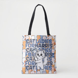 Kamala Harris 2024 Election Cat Ladies President Tote Bag