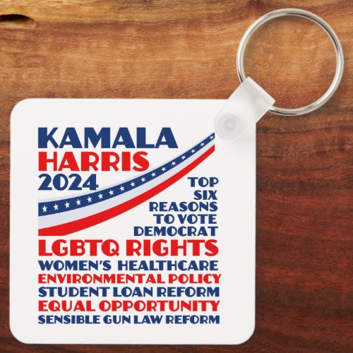 Kamala Harris 2024 Election Democrat Platform Keychain