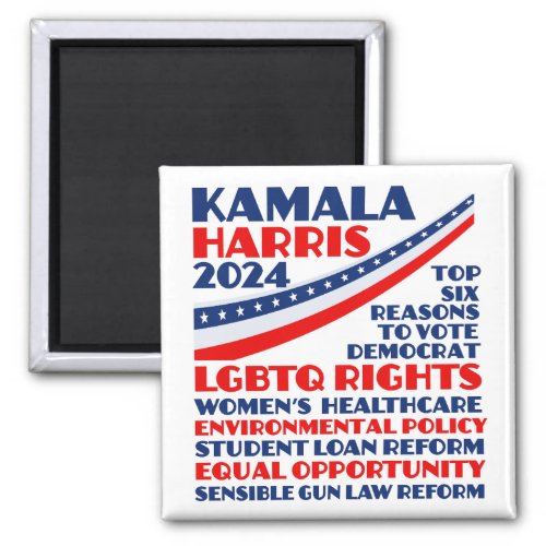 Kamala Harris 2024 Election Democrat Platform Magnet