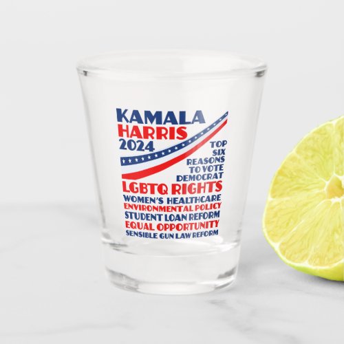 Kamala Harris 2024 Election Democrat Platform Shot Glass