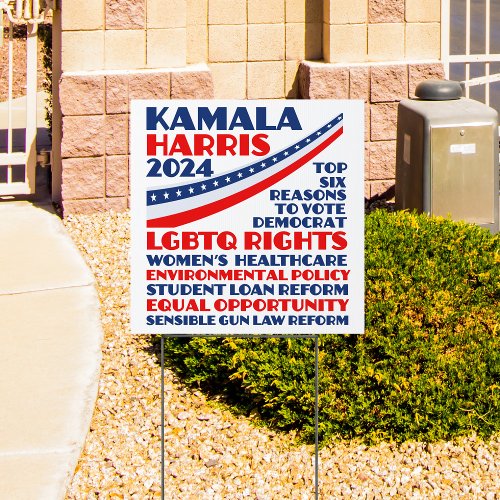 Kamala Harris 2024 Election Democrat Platform Sign