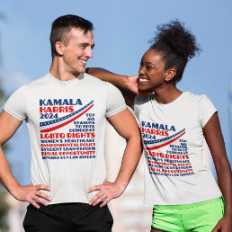 Kamala Harris 2024 Election Democrat Platform T-Shirt