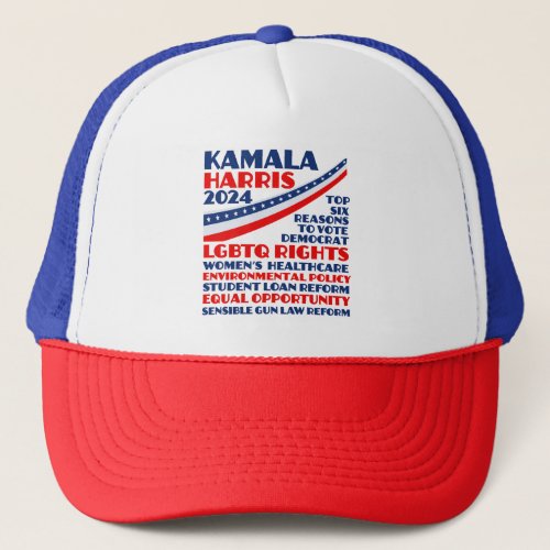 Kamala Harris 2024 Election Democrat Platform Trucker Hat