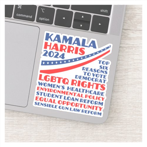 Kamala Harris 2024 Election Platform Laptop Sticker