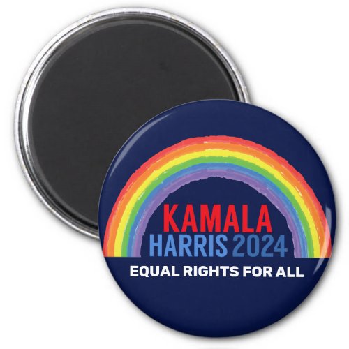 Kamala Harris 2024 Election Rainbow LGBTQ Magnet