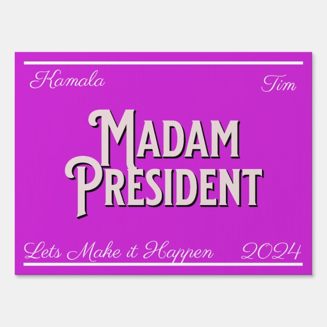 Kamala Harris 2024 Election Yard Sign  (Front)