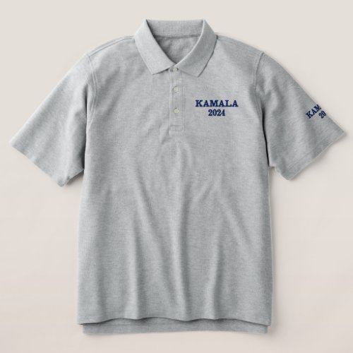 Kamala Harris 2024 Embroidered Polo Shirt