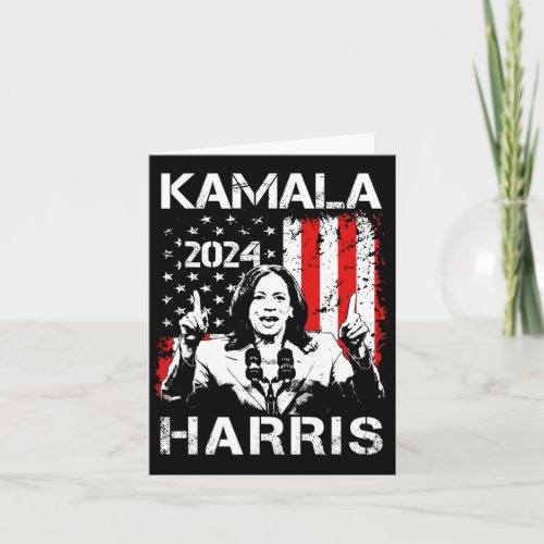 Kamala Harris 2024 Flag Vote Kamala For President  Card