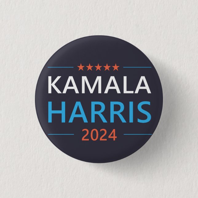 Kamala Harris 2024 for President Button (Front)