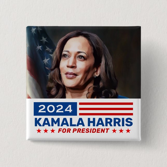 Kamala Harris 2024 for President Campaign  Button (Front)