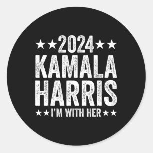 Kamala Harris 2024 For President Campaign I'm With Classic Round Sticker