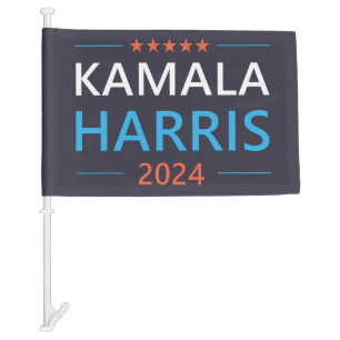 Kamala Harris 2024 for President Car Flag