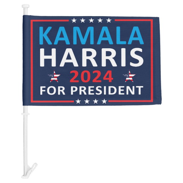 Kamala Harris 2024 For President  Car Flag (Front)