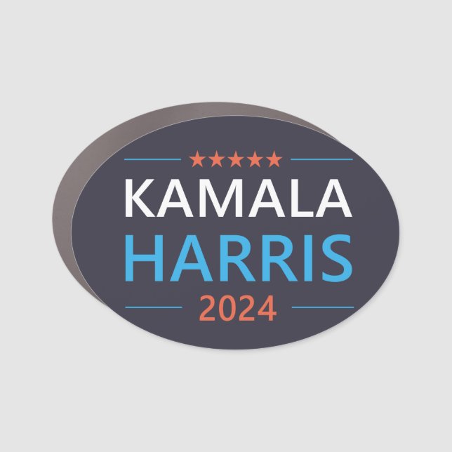 Kamala Harris 2024 for President Car Magnet (Front)