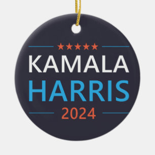 Kamala Harris 2024 for President Ceramic Ornament