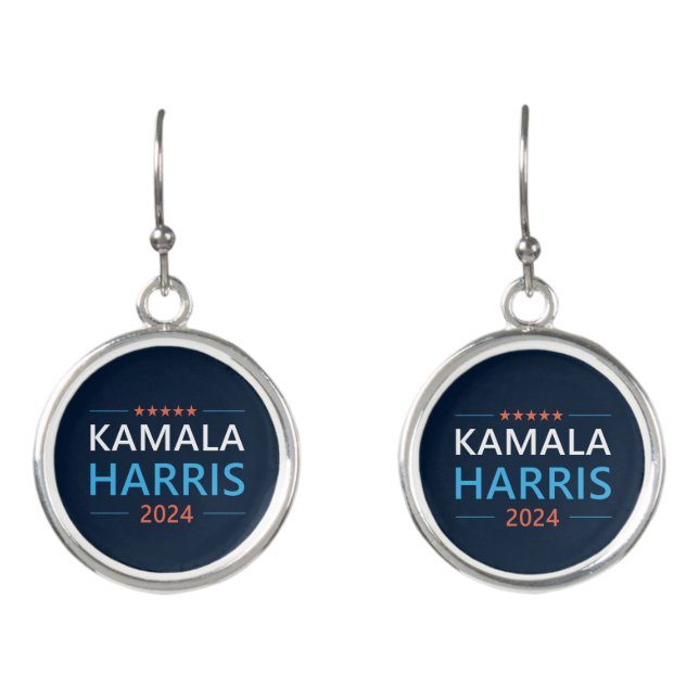 Kamala Harris 2024 for President Earrings (Front)