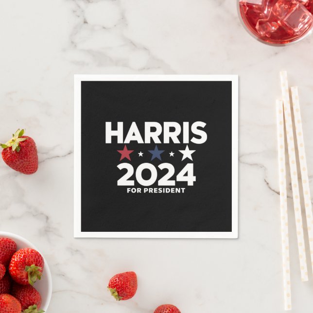 Kamala Harris 2024 For President Election Campaign Napkins (Insitu)