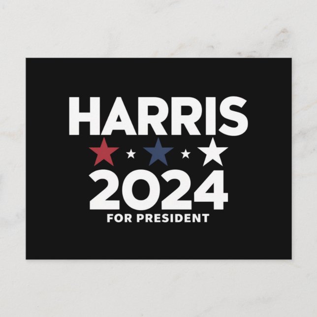 Kamala Harris 2024 For President Election Campaign Postcard (Front)