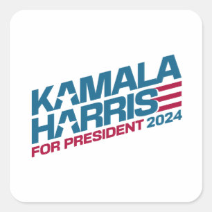 Kamala Harris 2024 For President Election Campaign Square Sticker