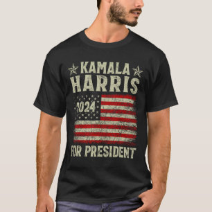 Kamala Harris 2024 For President Election Campaign T-Shirt
