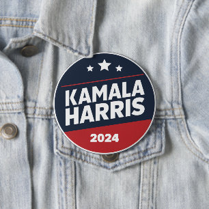 Kamala Harris 2024 For President Retro Election Button