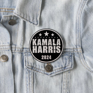 Kamala Harris 2024 For President Retro Election Button