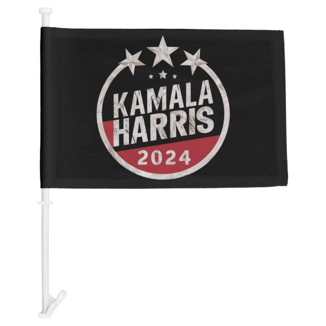 Kamala Harris 2024 For President Retro Election Car Flag (Front)