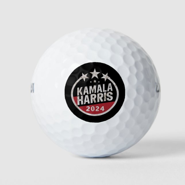 Kamala Harris 2024 For President Retro Election Golf Balls (Front)