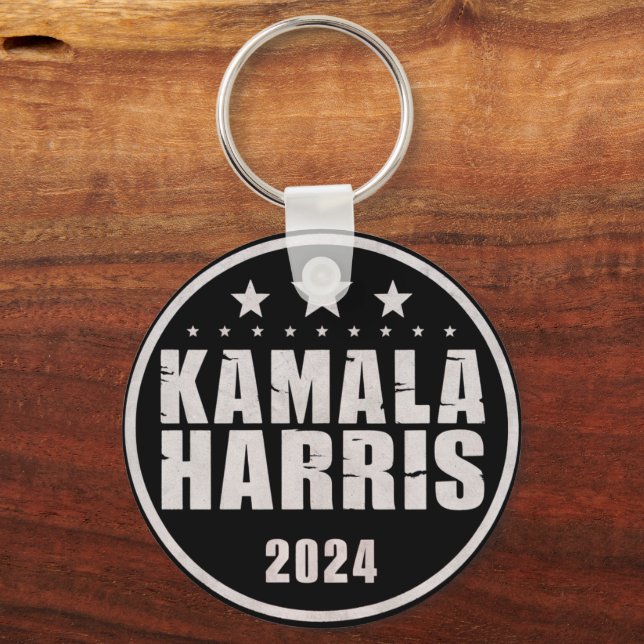 Kamala Harris 2024 For President Retro Election Keychain (Front)